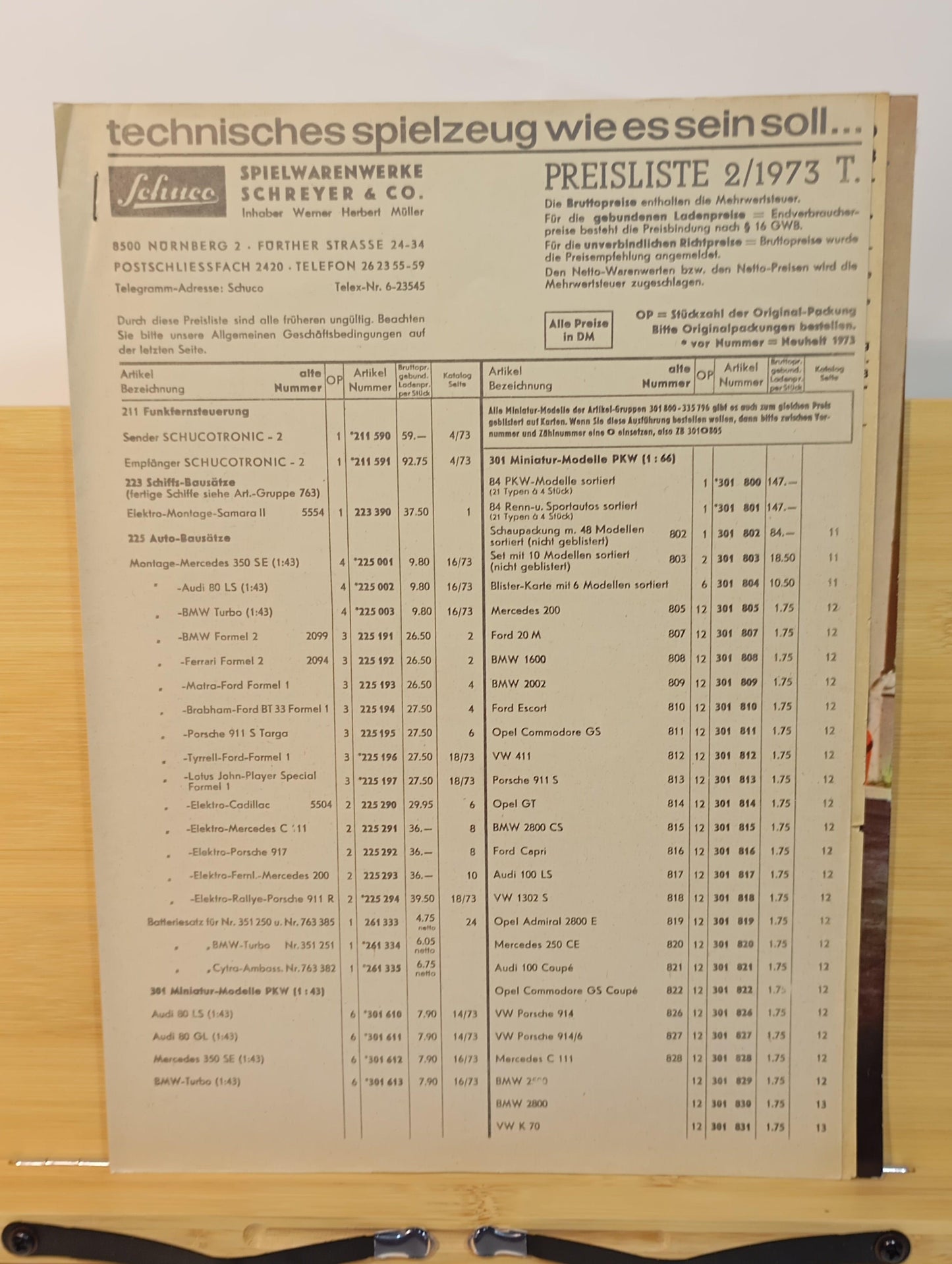 Schuco catalog 1973 (72502)