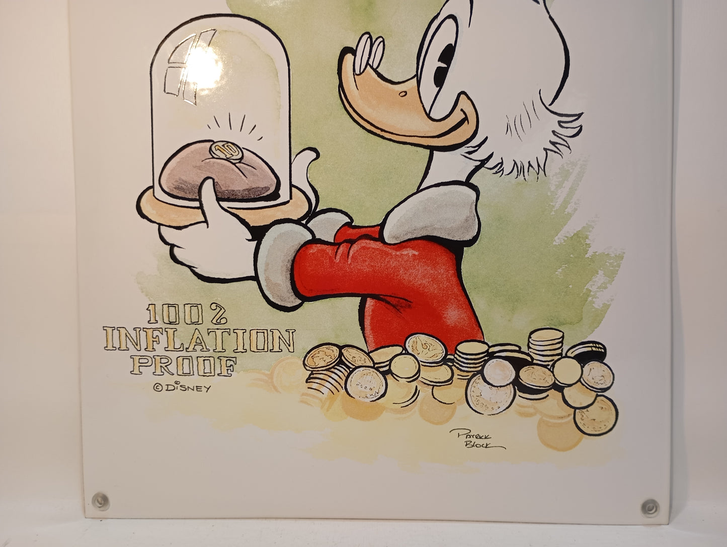 Scrooge McDuck Enamel Sign OVP Limited Edition No. 87/100 (73027)