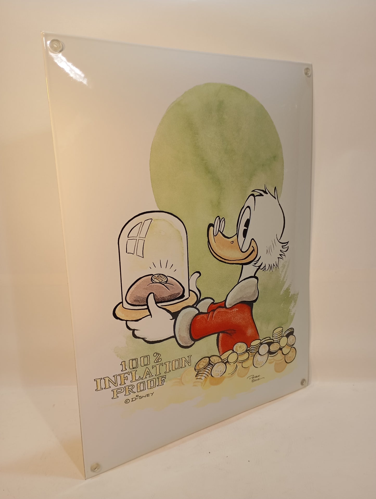 Scrooge McDuck Enamel Sign OVP Limited Edition No. 87/100 (73027)