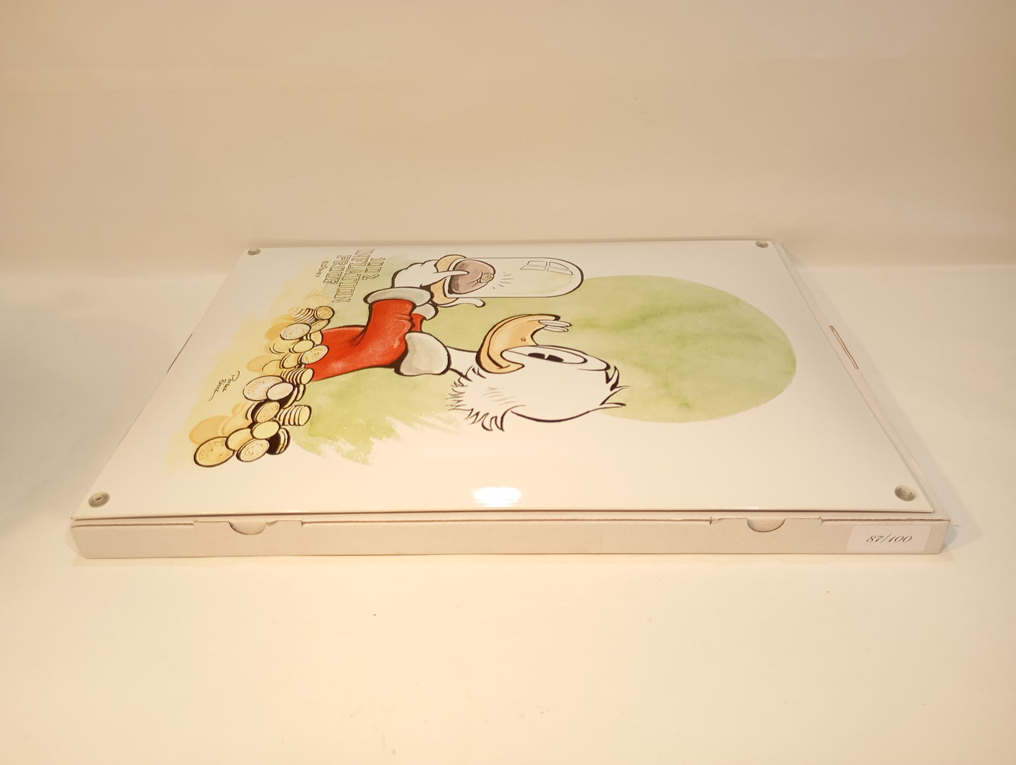 Scrooge McDuck Enamel Sign OVP Limited Edition No. 87/100 (73027)