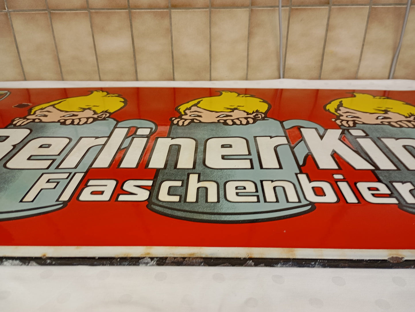 Emailschild Berliner Kindl Flaschenbiere (72362)