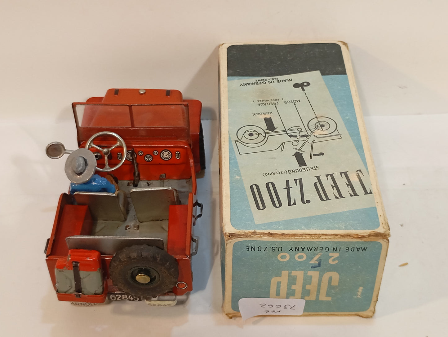 Arnold Jeep 2700 Zivilversion rot im Originalkarton (73662)