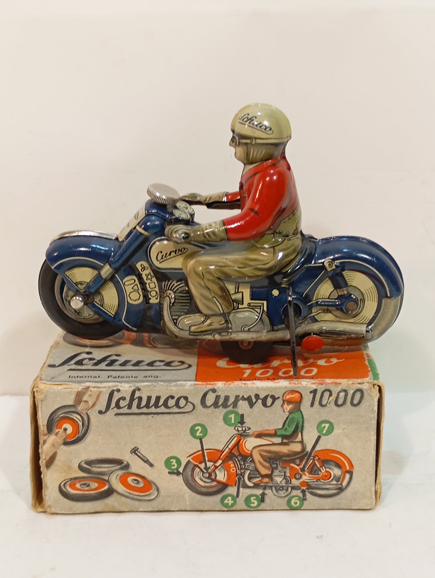 Schuco Curvo 1000 blau mit Originalkarton (73861)