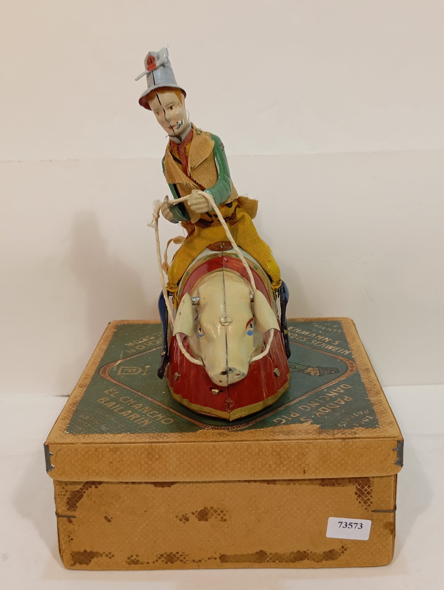 Lehmann No. 500 dancing pig in original box (73573)