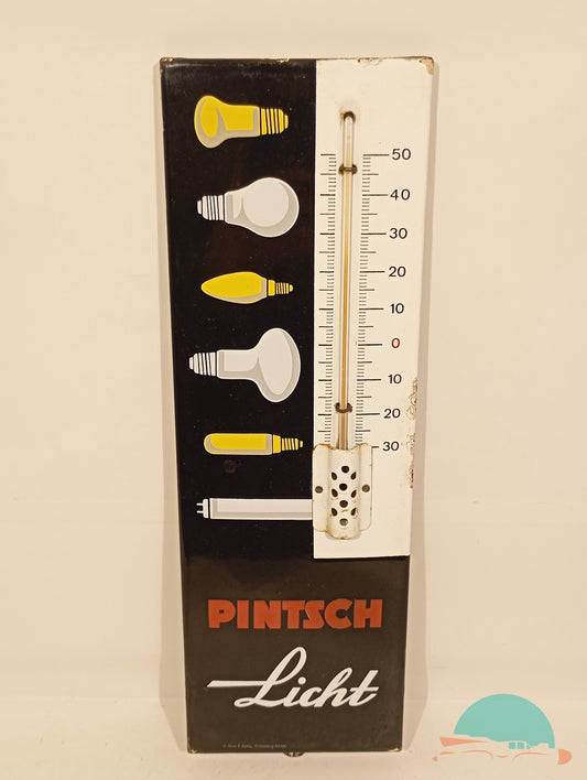 Emailschild Thermometer Pintsch Licht