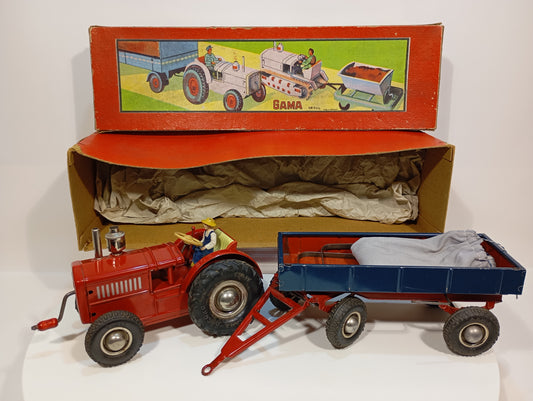 Gama Traktor mit Anhänger Vorkrieg im Originalkarton (75368)