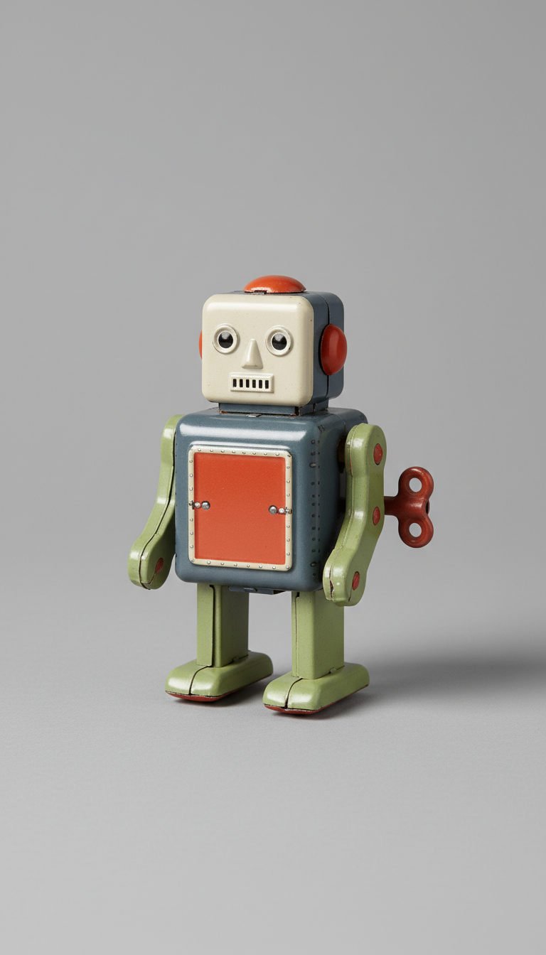 Blech-Roboter mit Aufziehmechanik 1960er