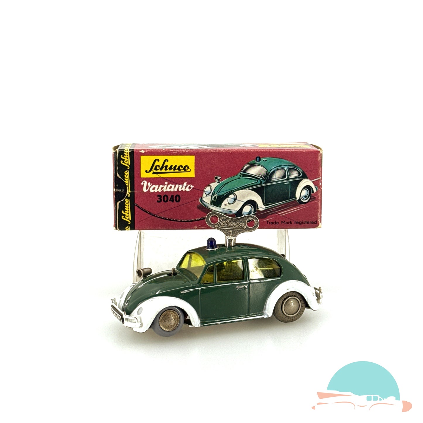 Schuco Varianto 3040 VW Käfer Polizei im Originalkarton (75628)