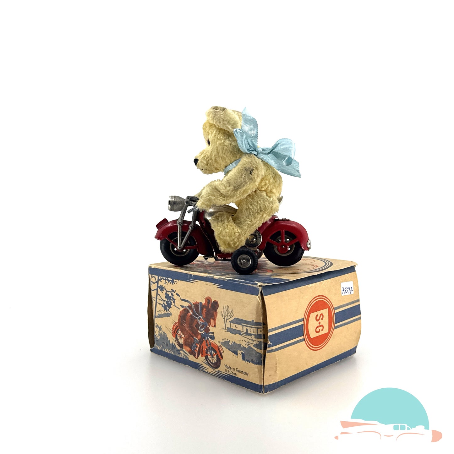 Günthermann Bären Motorrad im Originalkarton (75597)
