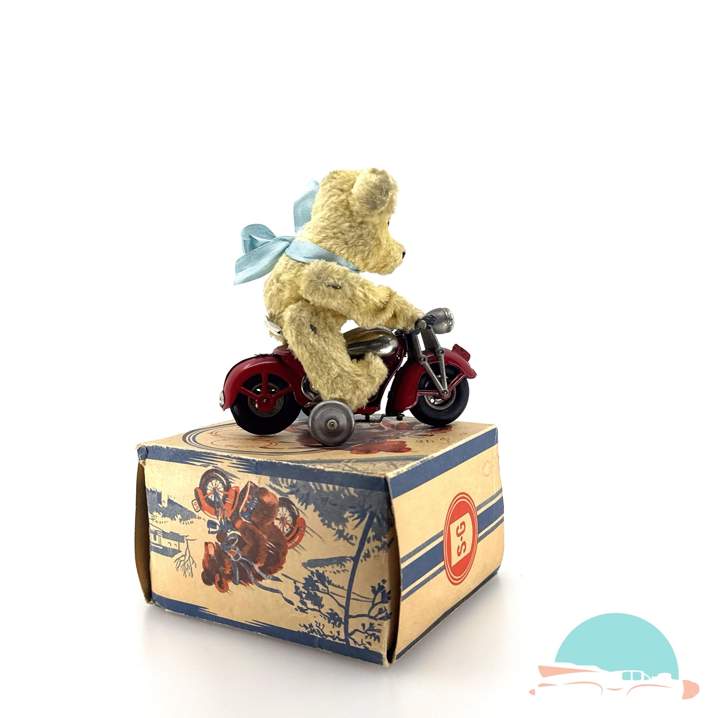 Günthermann Bären Motorrad im Originalkarton (75597)