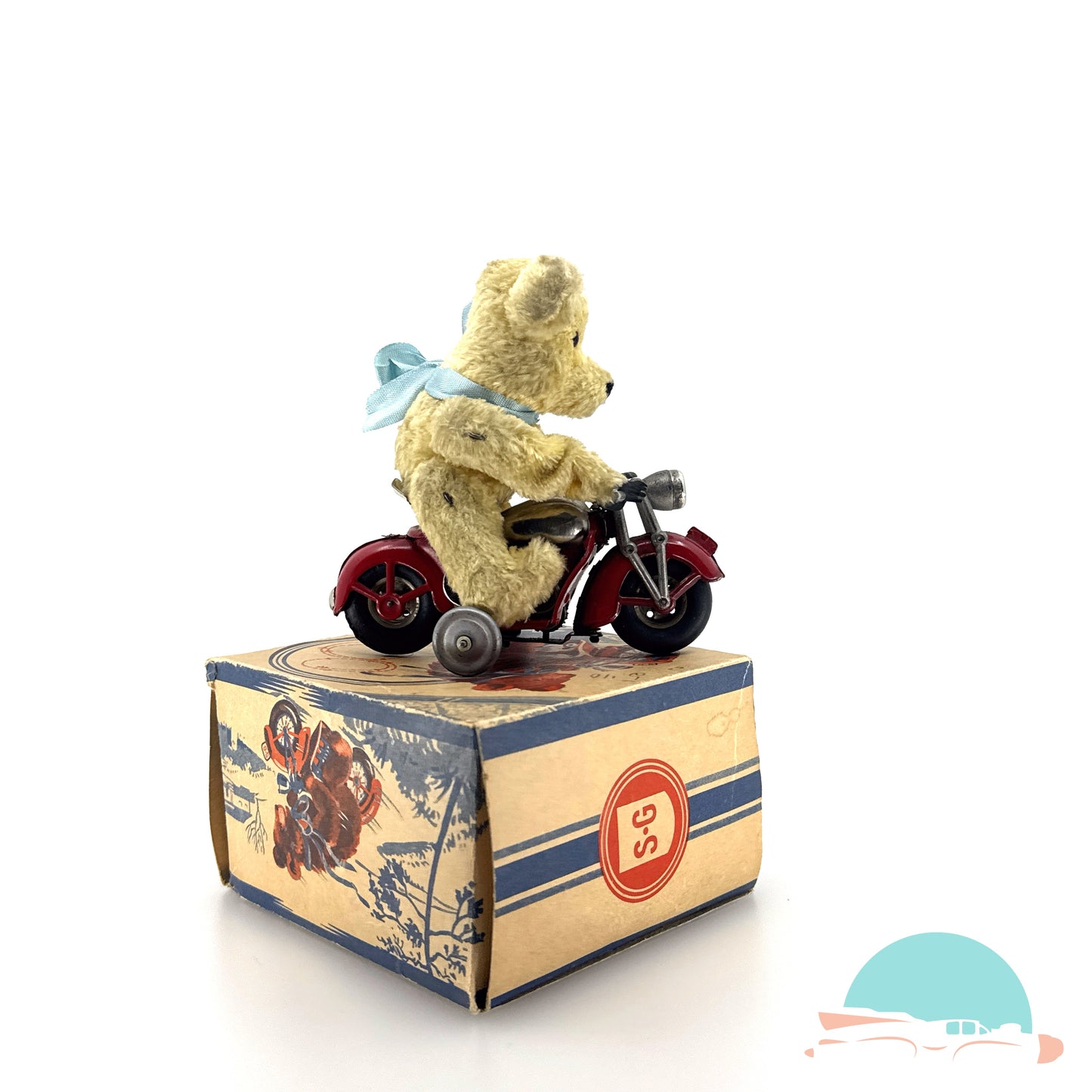 Günthermann Bären Motorrad im Originalkarton (75597)