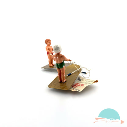 Zwei Schuco 3009 Flotano Mann und Frau im Originalkarton (75711)