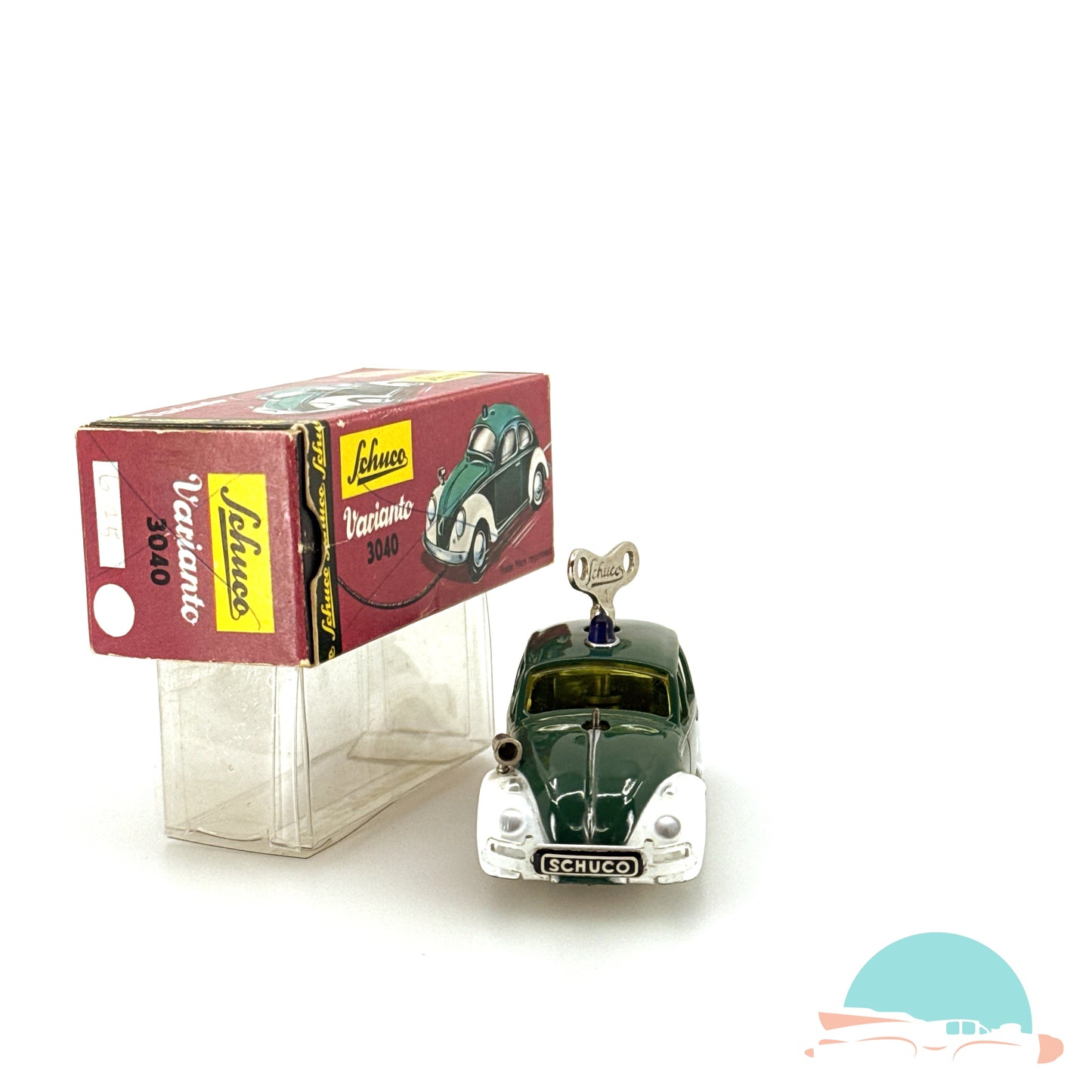 Schuco Varianto 3040 VW Käfer Polizei im Originalkarton (75628)