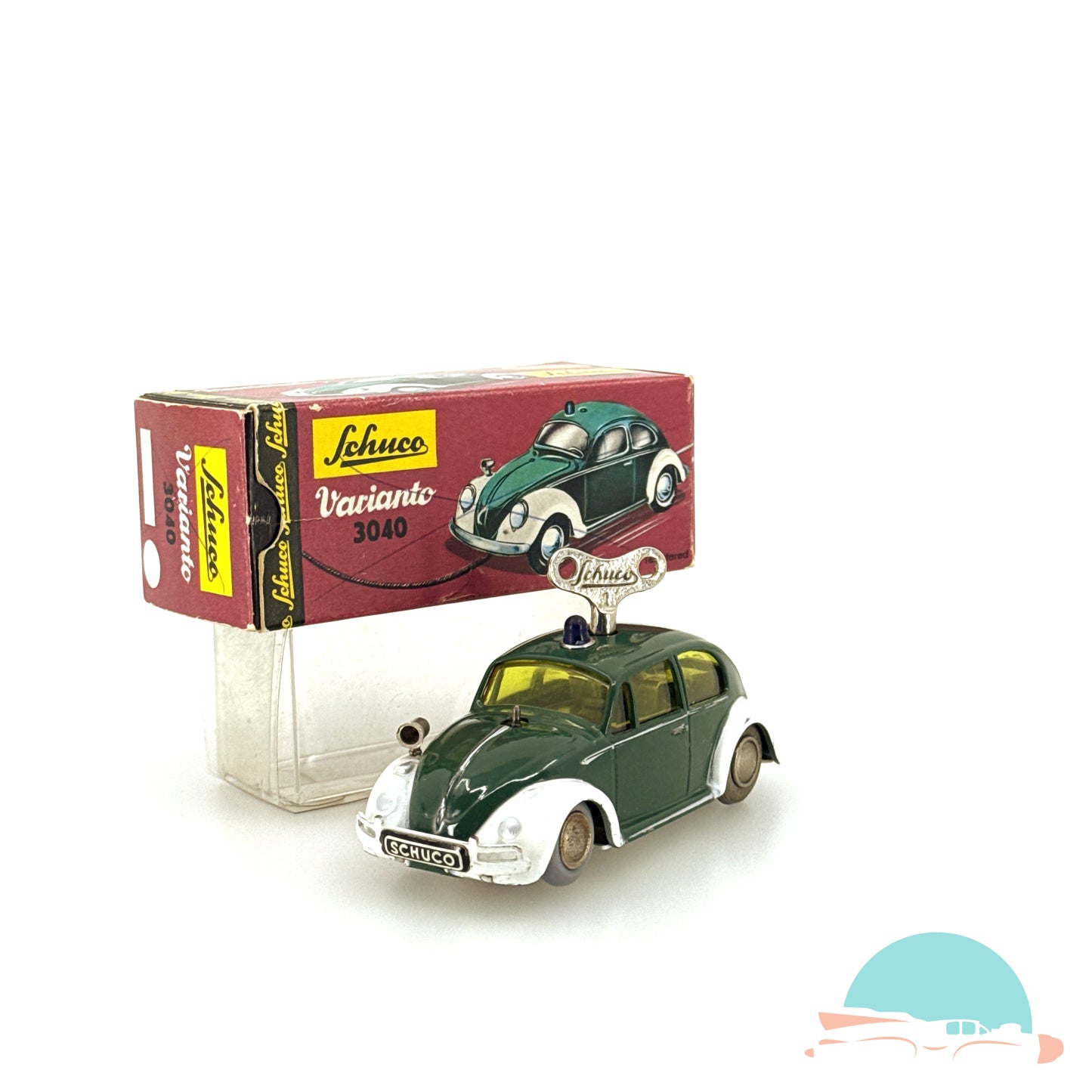 Schuco Varianto 3040 VW Käfer Polizei im Originalkarton (75628)
