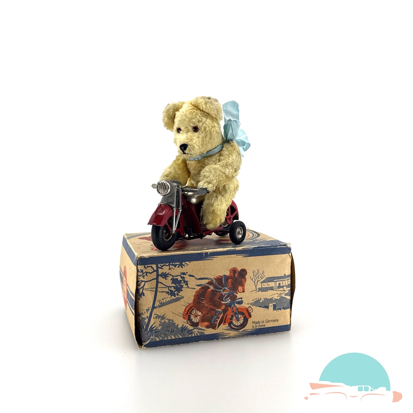 Günthermann Bären Motorrad im Originalkarton (75597)