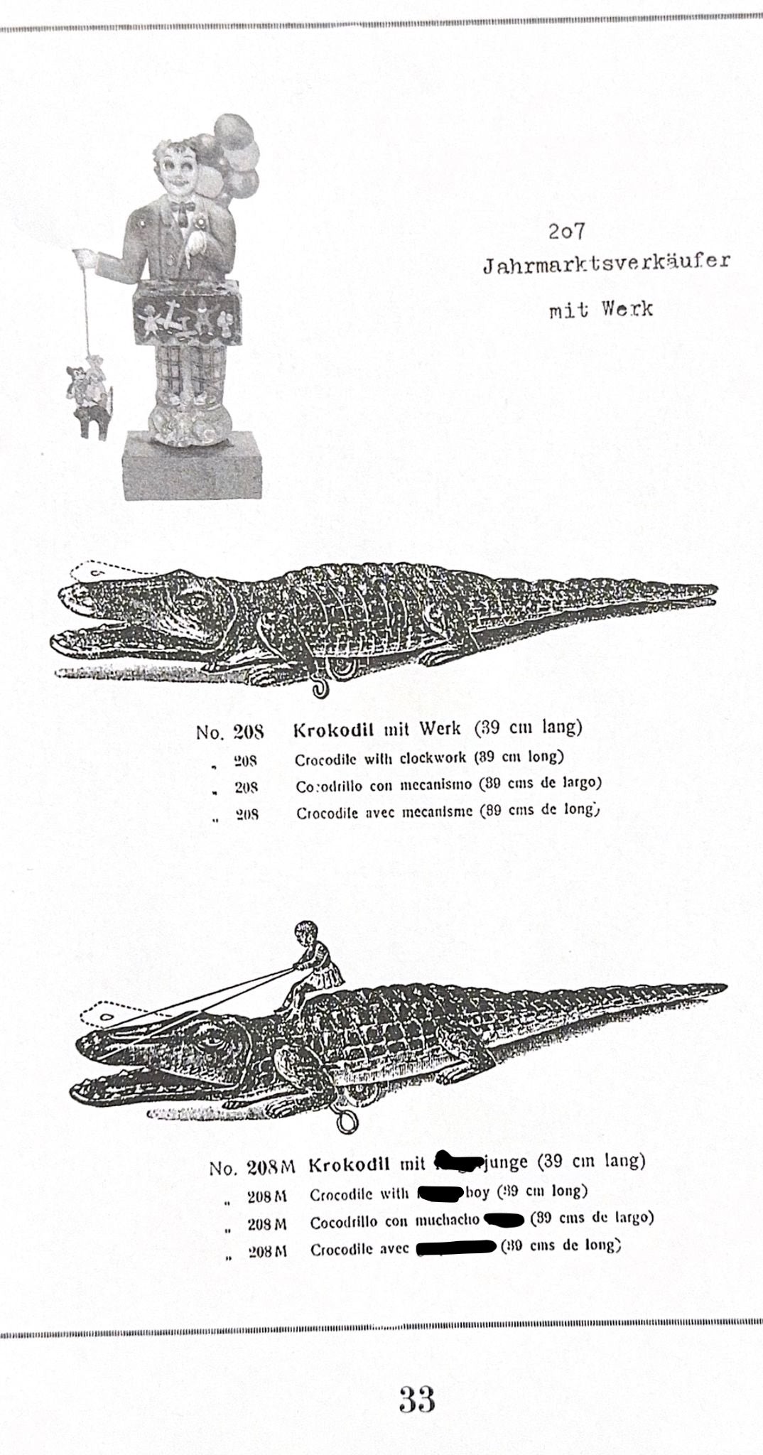 Technofix Krokodil 208M mit afrikanischer Figur (74223)