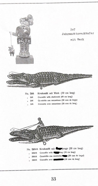 Technofix Krokodil 208M mit afrikanischer Figur (74223)