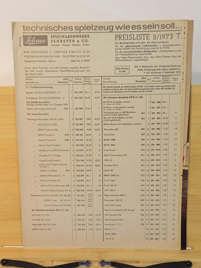 Schuco catalog 1973 (72502)
