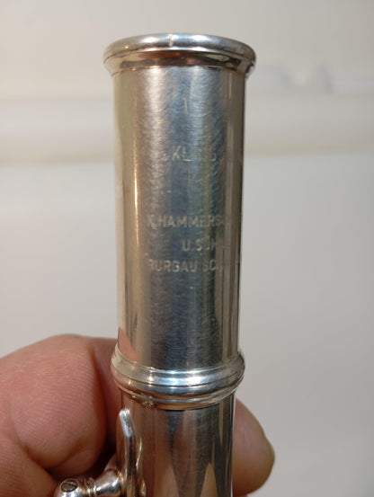 Querflöte Klingson Echtsilber in Schatulle von K.Hammerschmidt (72830)