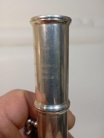 Querflöte Klingson Echtsilber in Schatulle von K.Hammerschmidt (72830)