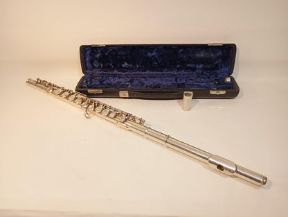Querflöte Klingson Echtsilber in Schatulle von K.Hammerschmidt (72830)