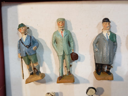 Elastolin (Lineol) Spur 0 Eisenbahnfigurenset in Originalkarton (73022)