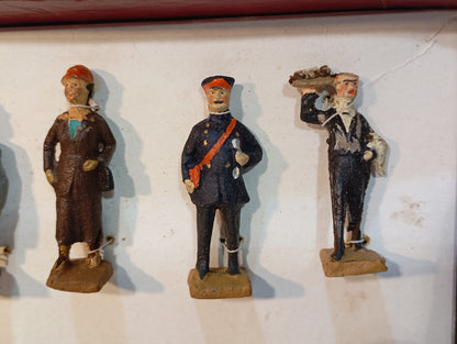 Elastolin (Lineol) Spur 0 Eisenbahnfigurenset in Originalkarton (73022)