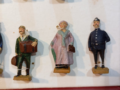 Elastolin (Lineol) Spur 0 Eisenbahnfigurenset in Originalkarton (73022)