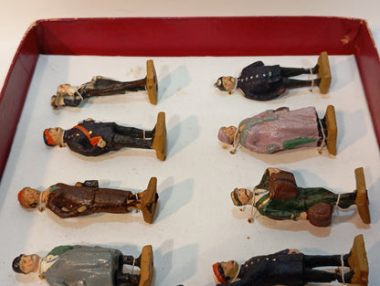 Elastolin (Lineol) Spur 0 Eisenbahnfigurenset in Originalkarton (73022)