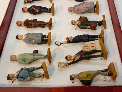 Elastolin (Lineol) Spur 0 Eisenbahnfigurenset in Originalkarton (73022)