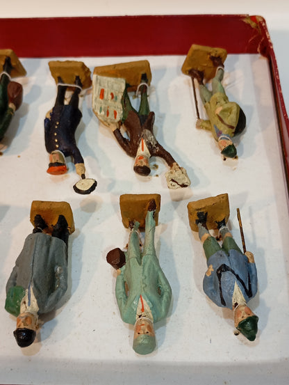 Elastolin (Lineol) Spur 0 Eisenbahnfigurenset in Originalkarton (73022)