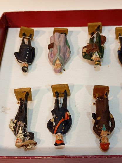 Elastolin (Lineol) Spur 0 Eisenbahnfigurenset in Originalkarton (73022)