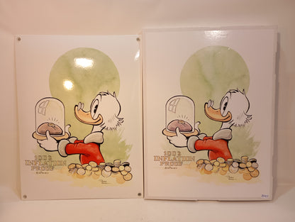 Scrooge McDuck Enamel Sign OVP Limited Edition No. 87/100 (73027)