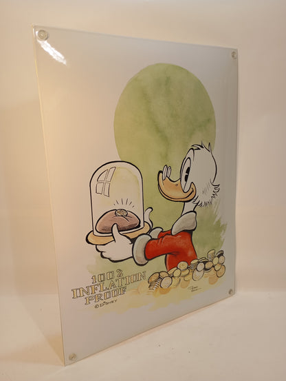 Scrooge McDuck Enamel Sign OVP Limited Edition No. 87/100 (73027)