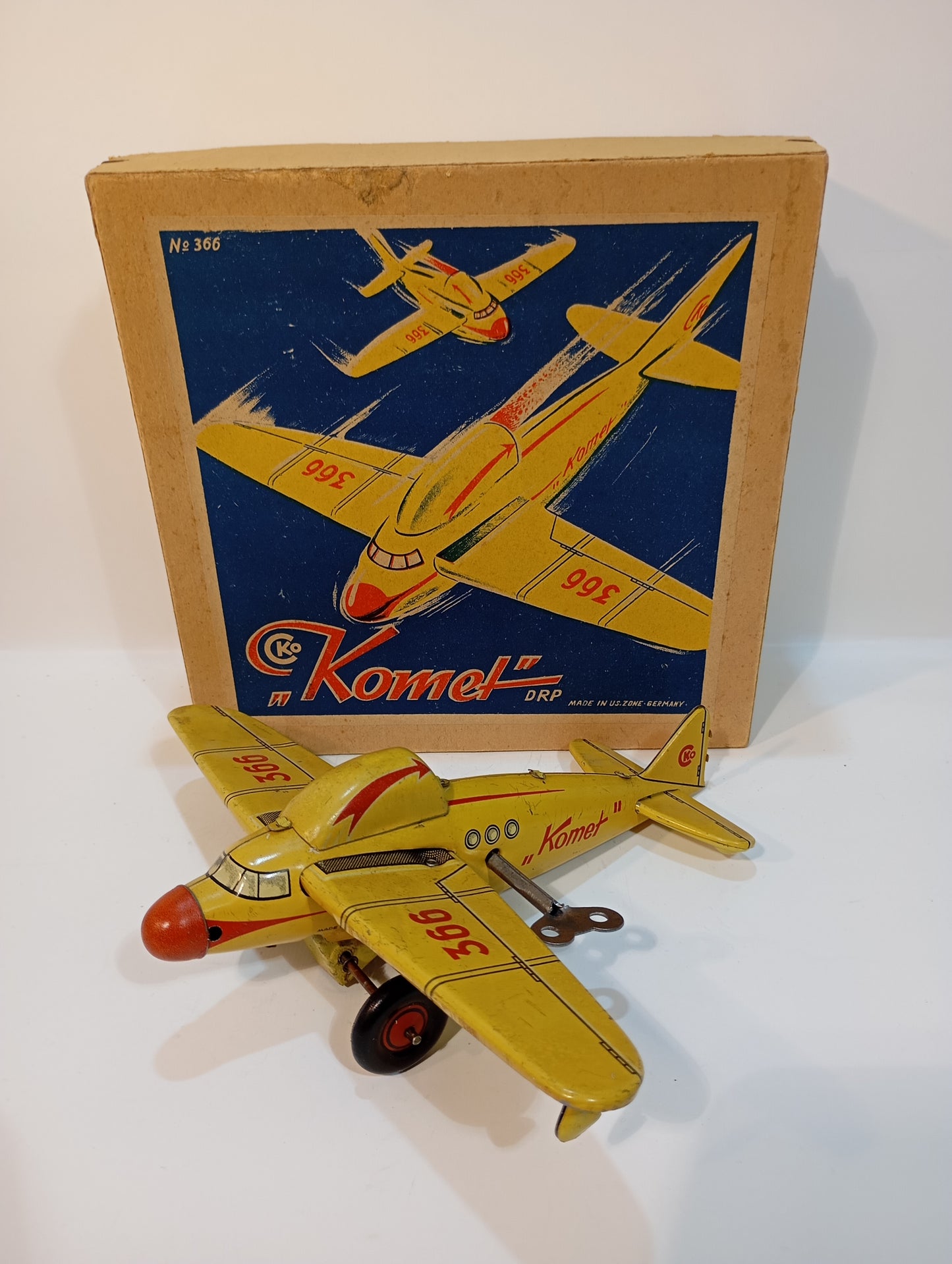 Kellerman Blechflugzeug Nr. 366 "Komet" im Originalkarton (73107)