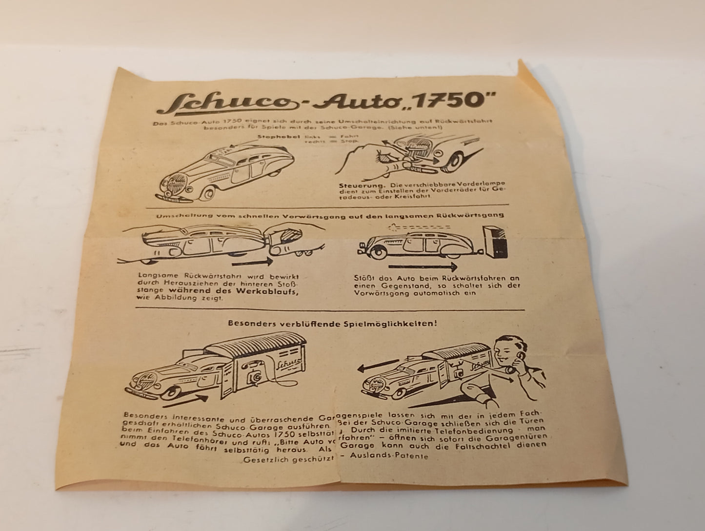 Schuco Art. 1750 Garagenauto im Originalkarton (73258)