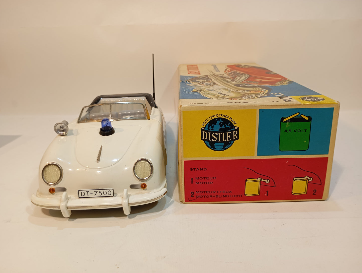 Distler Porsche 7500 Electro Matic belgische Polizei Version im Originalkarton (73419)