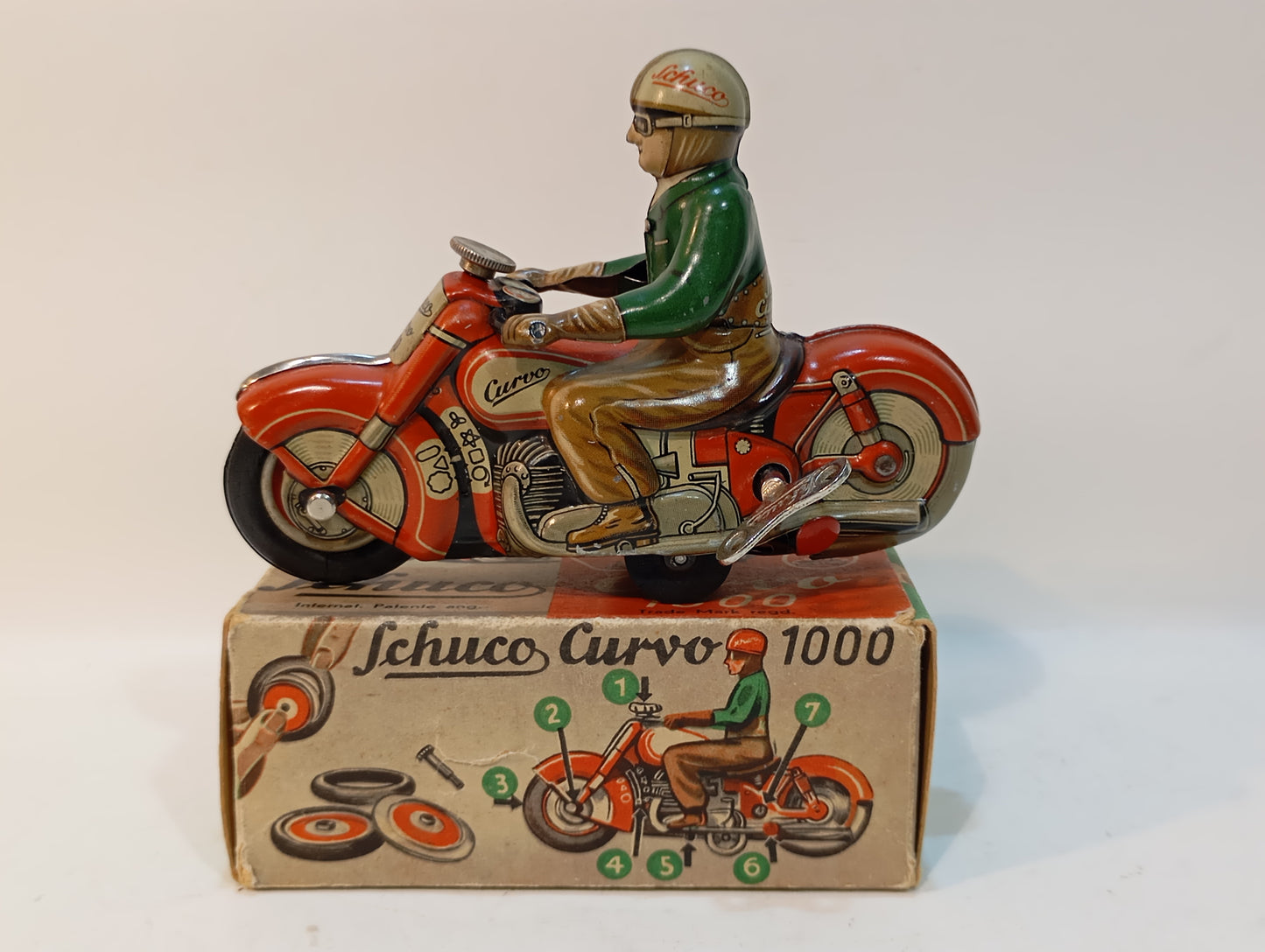 Schuco Curvo Motorrad Nr.1000 im Originalkarton (73296)