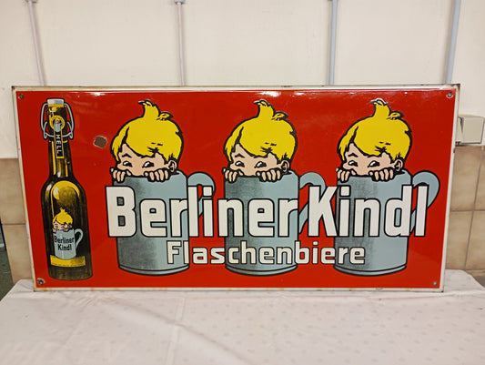 Emailschild Berliner Kindl Flaschenbiere (72362)