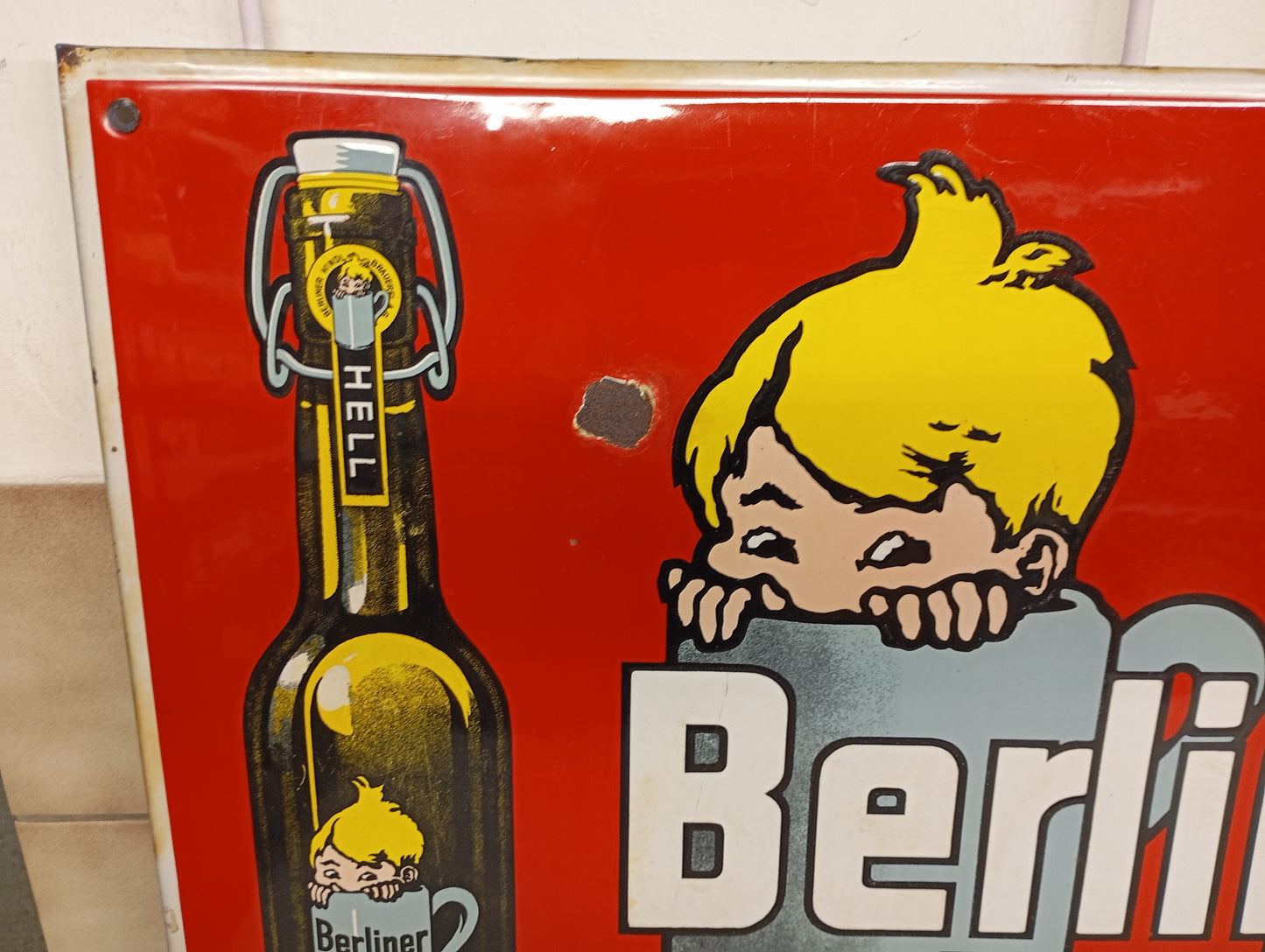 Emailschild Berliner Kindl Flaschenbiere (72362)