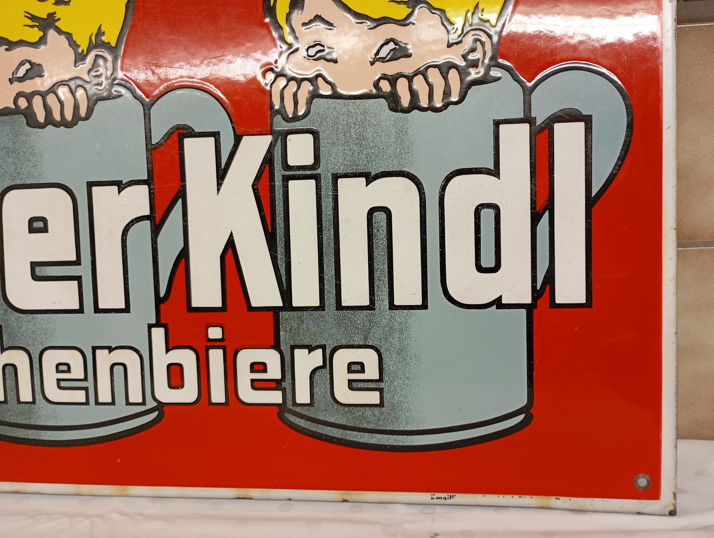 Emailschild Berliner Kindl Flaschenbiere (72362)