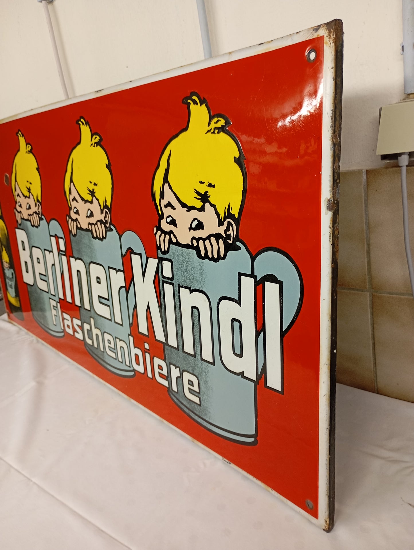 Emailschild Berliner Kindl Flaschenbiere (72362)