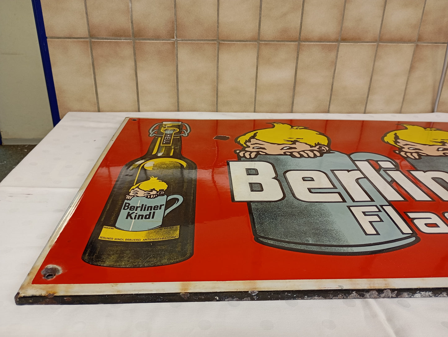 Emailschild Berliner Kindl Flaschenbiere (72362)