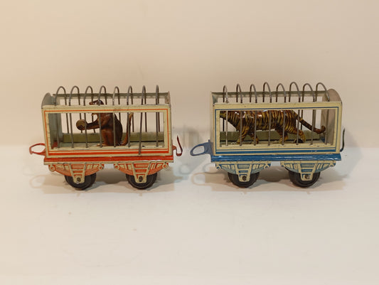 Zwei Issmayer Spur 0 Zirkus Tiertransport Wagen (73627)
