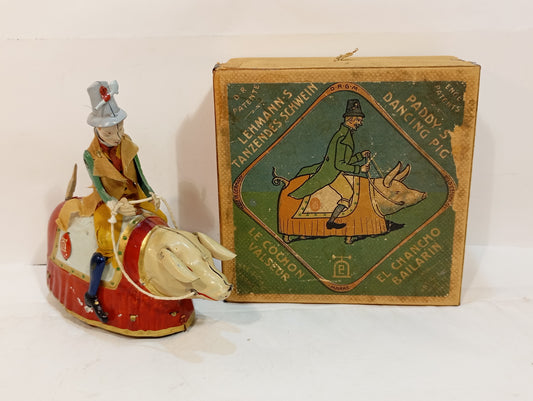 Lehmann No. 500 dancing pig in original box (73573)