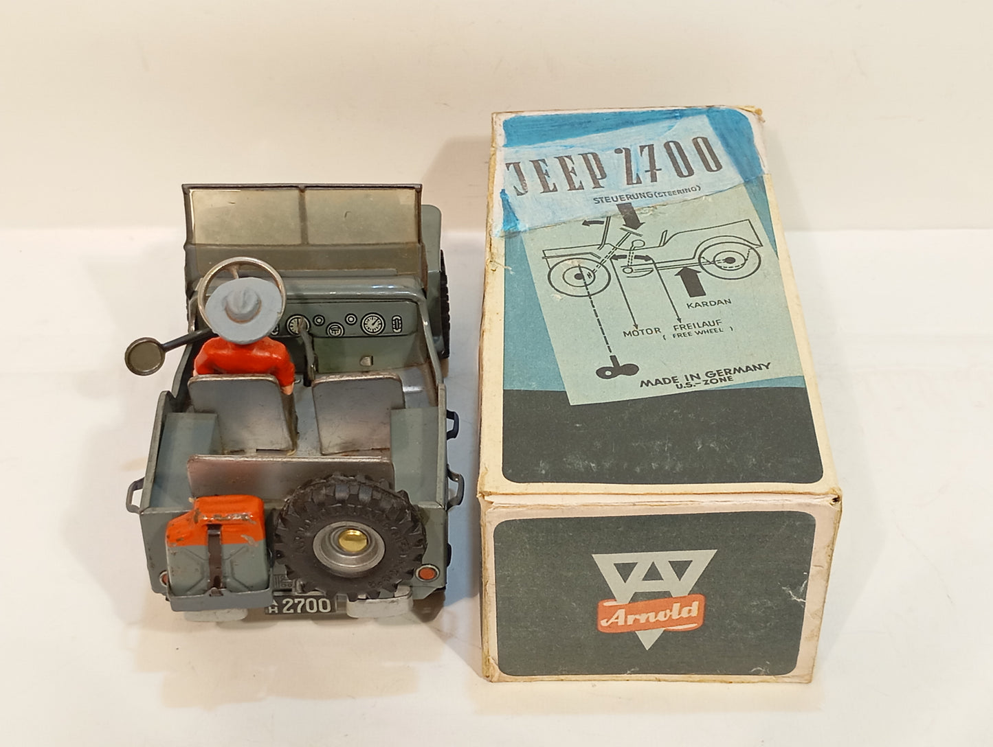 Arnold Jeep grau 2700 im Originalkarton (73902)