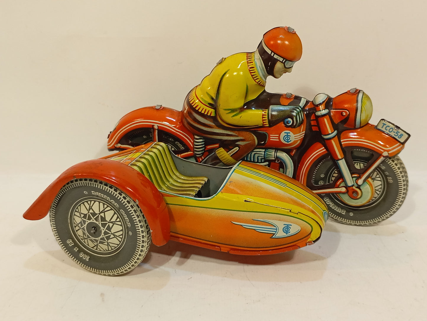 Tippco Nr. 58 rotes Motorrad-Renngespann (73918)