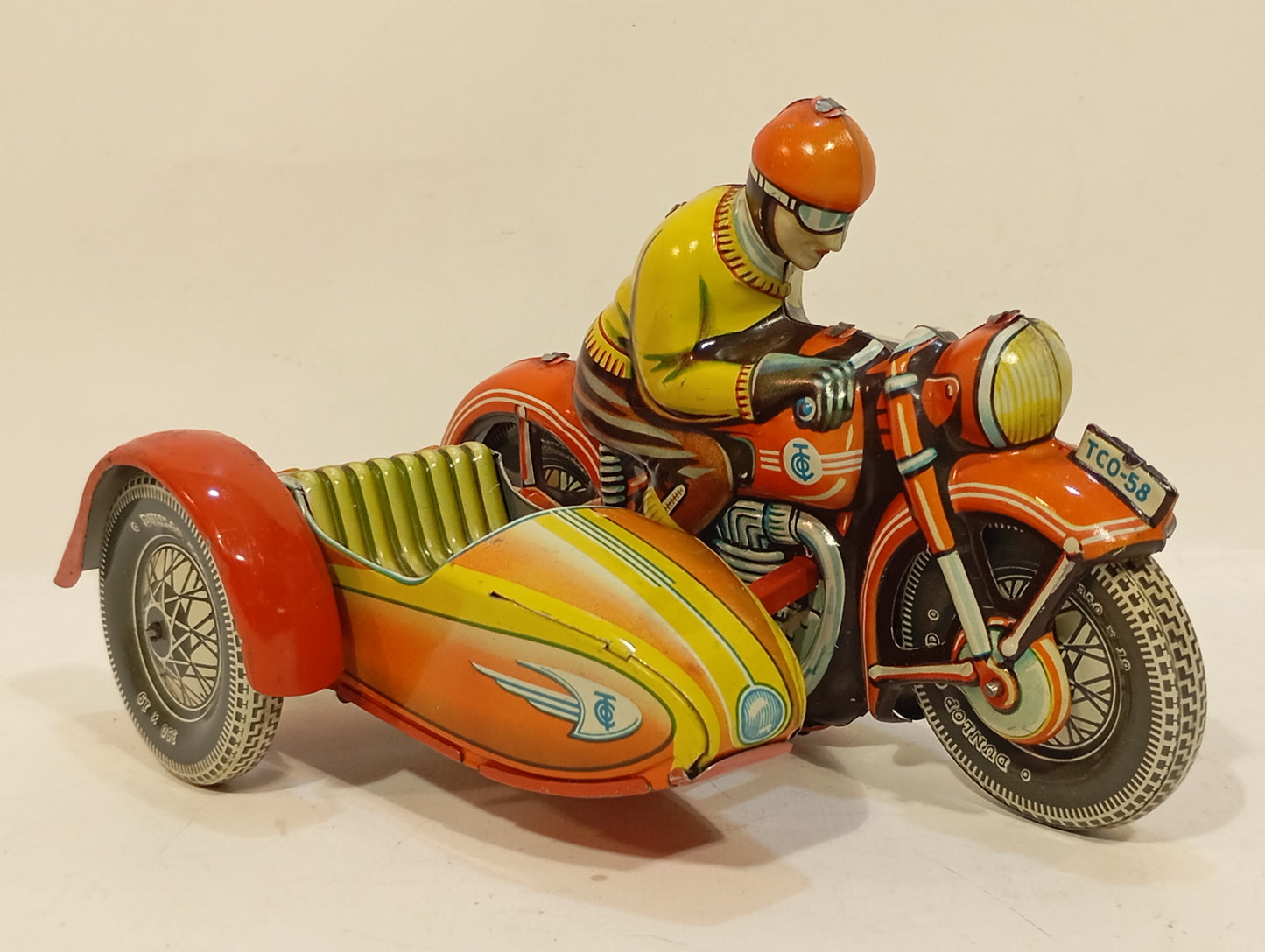 Tippco Nr. 58 rotes Motorrad-Renngespann (73918)