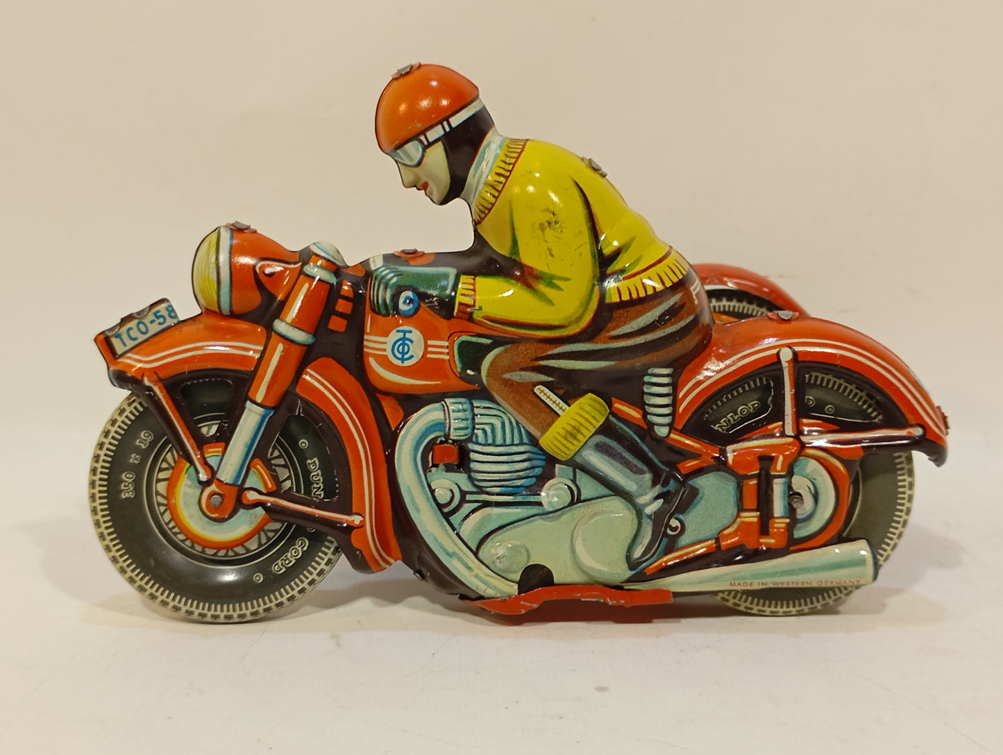 Tippco Nr. 58 rotes Motorrad-Renngespann (73918)