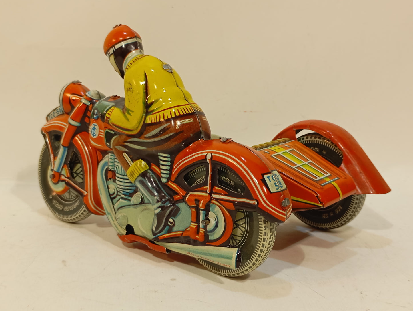 Tippco Nr. 58 rotes Motorrad-Renngespann (73918)